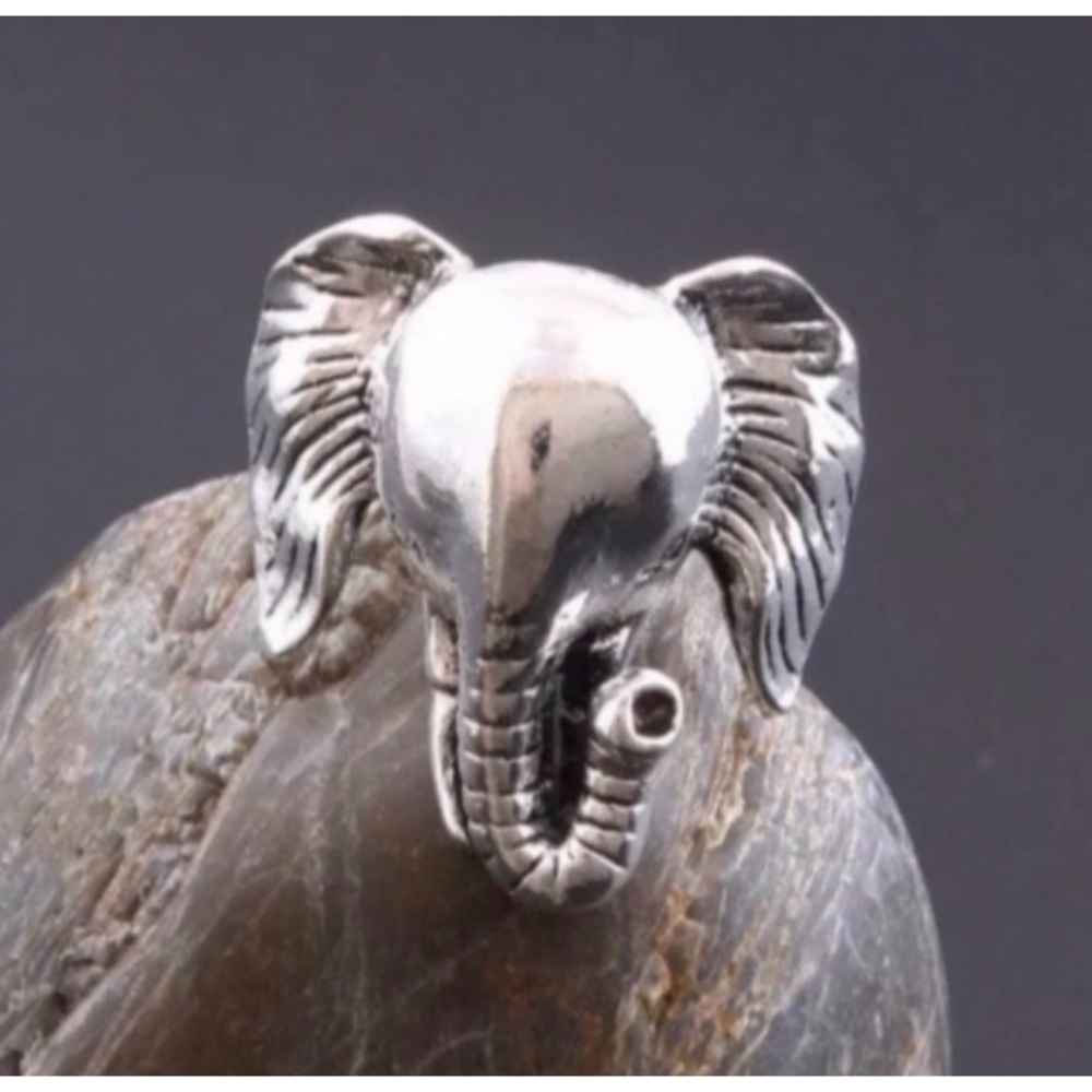 Size 10 1/2 Silver Elephant Ring NEW
